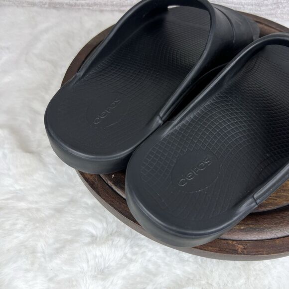 OOFOS OOahh Sport Flex Slide Recovery Sandals Black Mens Sz 11/ Women’s Sz 13 main image 2